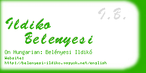 ildiko belenyesi business card